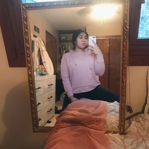 Pink hooded sweatshirt